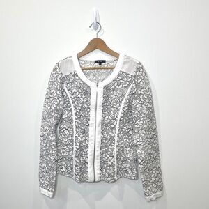 Yest Floral Lace Black & White Jacket